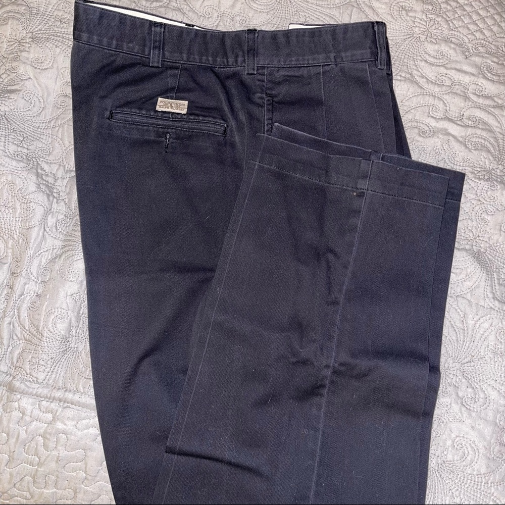 Mens Polo by Ralph Lauren black pants 38Wx34L.